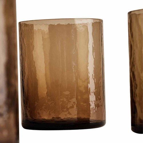 M&S Hammered Tumblers, Brown