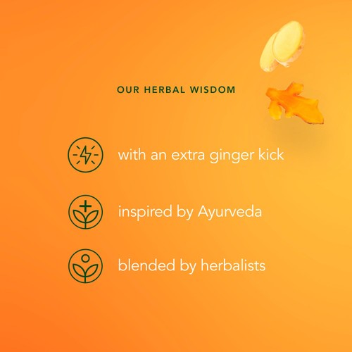Pukka Organic Three Ginger Tea x20 Home-Compostable Herbal Tea Bags