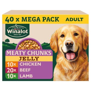 Winalot Meaty Chunks Mixed in Jelly Wet Dog Food 40 x 100g