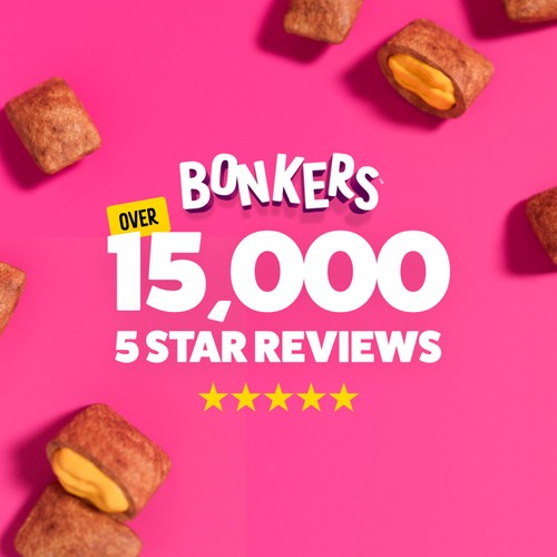 BONKERS Cat Bites, Crunchy & Soft Salmon Supreme Flavoured Cat Treats