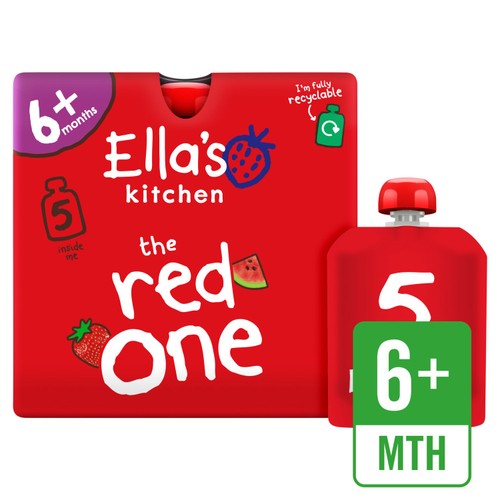 Ella's Kitchen The Red One Smoothie Baby Food Pouch 6+ Months
