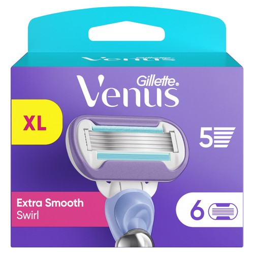 Gillette Venus Deluxe Smooth Swirl Contour Razor Blades 6