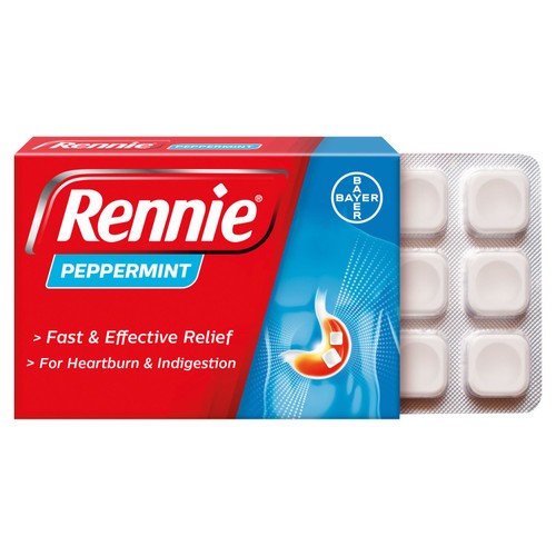 Rennie Peppermint Heartburn & Indigestion Relief Tablets