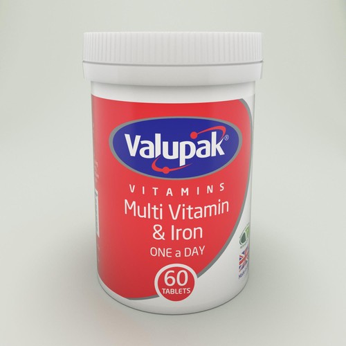 Valupak Vitamins Multivitamin & Iron Tablets 