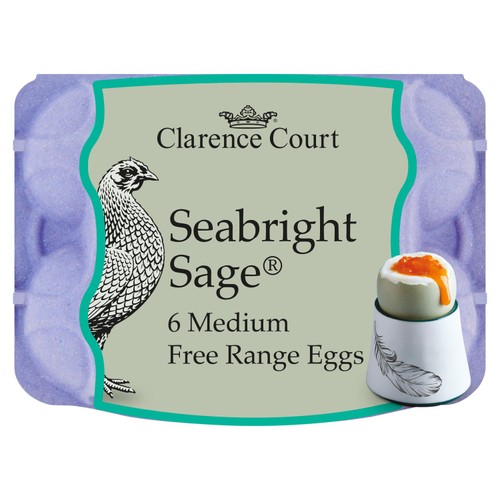 Clarence Court  Seabright Sage 6 Free Range Eggs