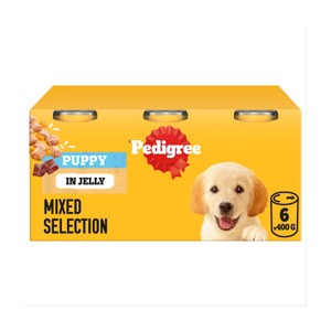 Pedigree Adult Wet Dog Food Tins Mixed In Jelly 6x400g