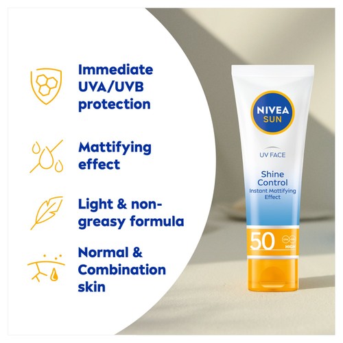 NIVEA SUN UV Face SPF 50 Sun Cream Shine Control