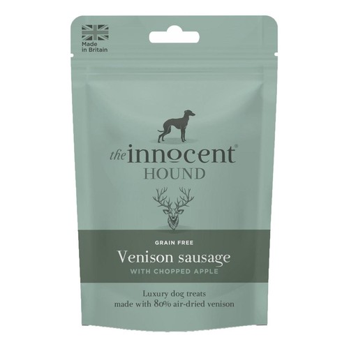 The Innocent Hound Dog Treats, Venison Sausages with Chopped Apple The Innocent Hound Dog Treats, Venison Sausages with Chopped Apple