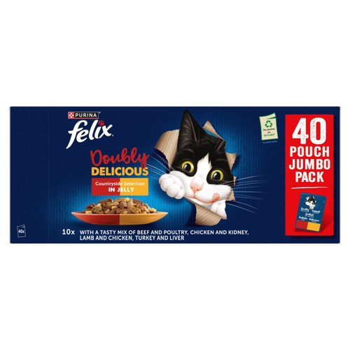 Felix Doubly Delicious Countryside Selection in Jelly Wet Cat Food