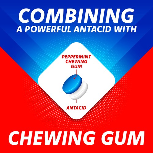 Rennie 750mg Medicated Chewing Gum Peppermint 