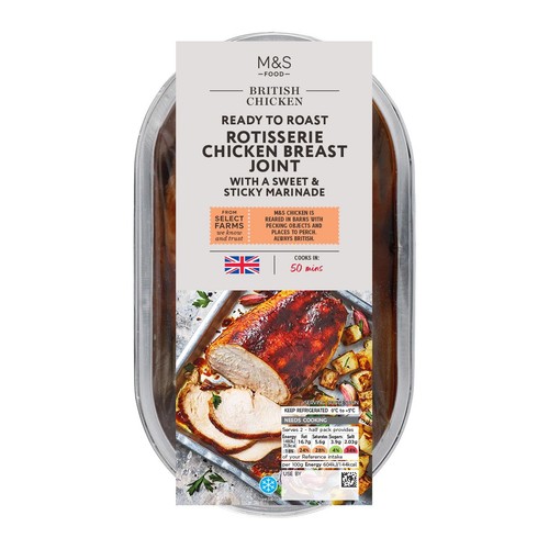 M&S British Ready To Cook Rotisserie Chicken Joint & Marinade