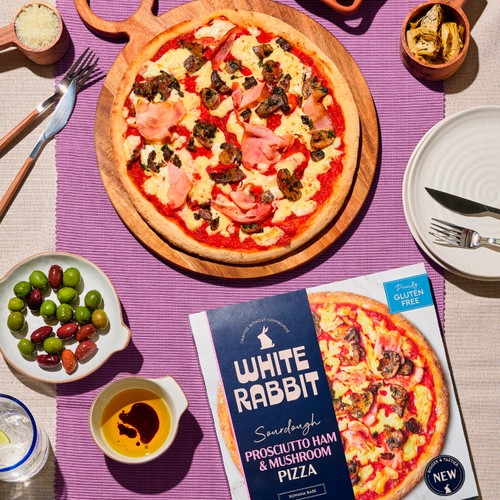 White Rabbit Gluten Free Prosciutto Ham & Mushroom Romana 10"