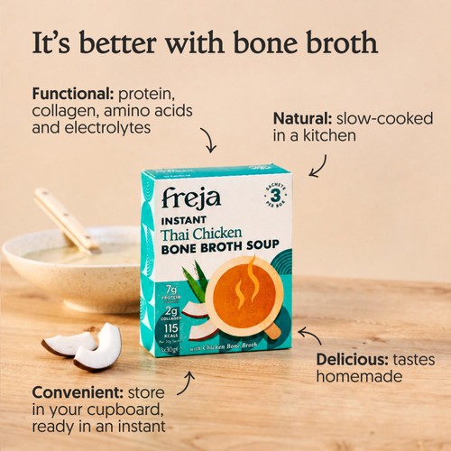 Freja Instant Thai Chicken Bone Broth Soup