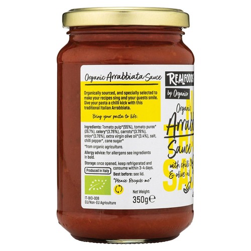 Realfoods Organic Arrabbiata Sauce