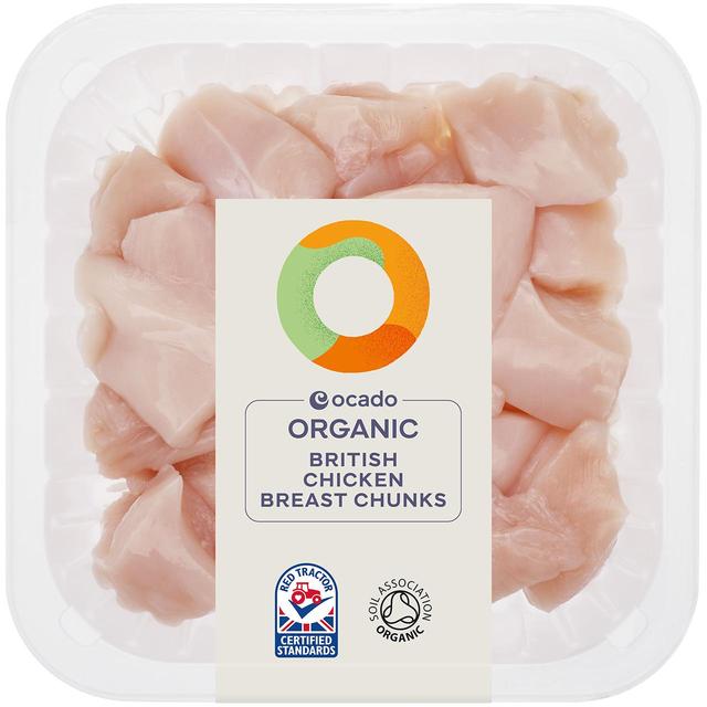 Ocado Organic Free Range Chicken Breast Chunks, 350g