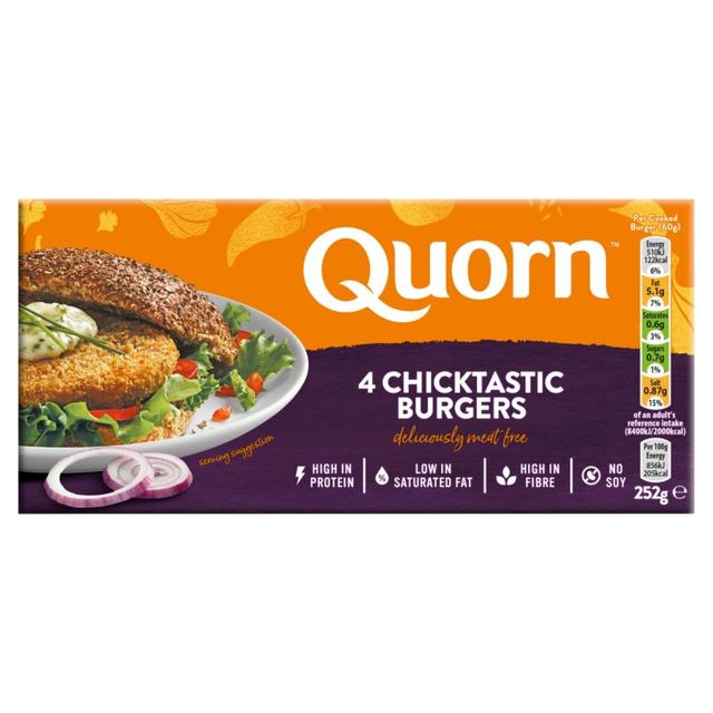 Quorn Vegetarian 4 Chicken Style Burgers, 252g