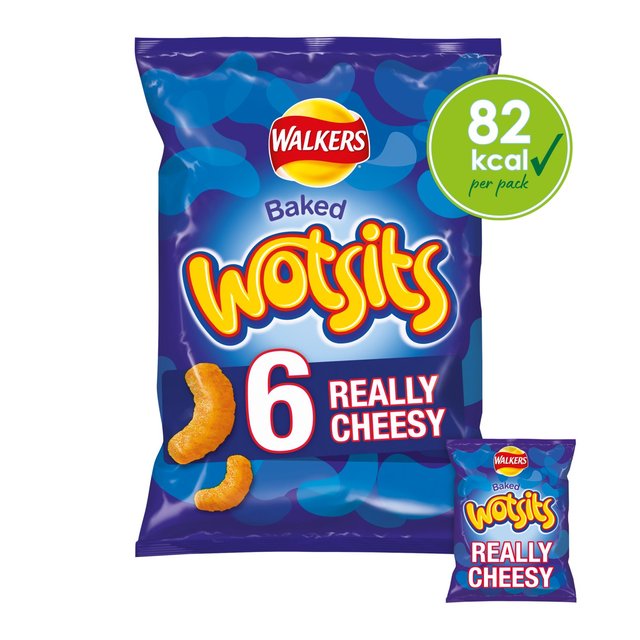Walkers Wotsits Really Cheesy Multipack Snacks, 6 per Pack