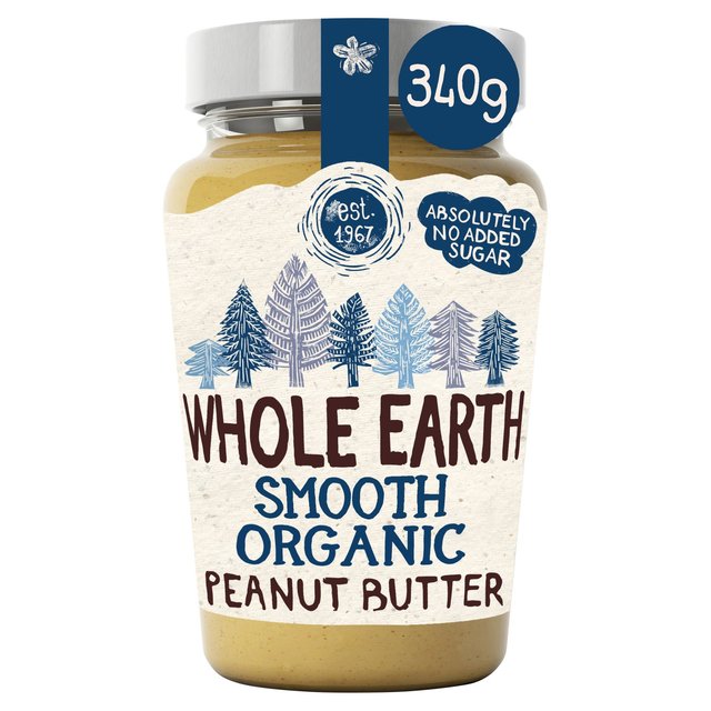 Whole Earth Organic Smooth Peanut Butter, 340g