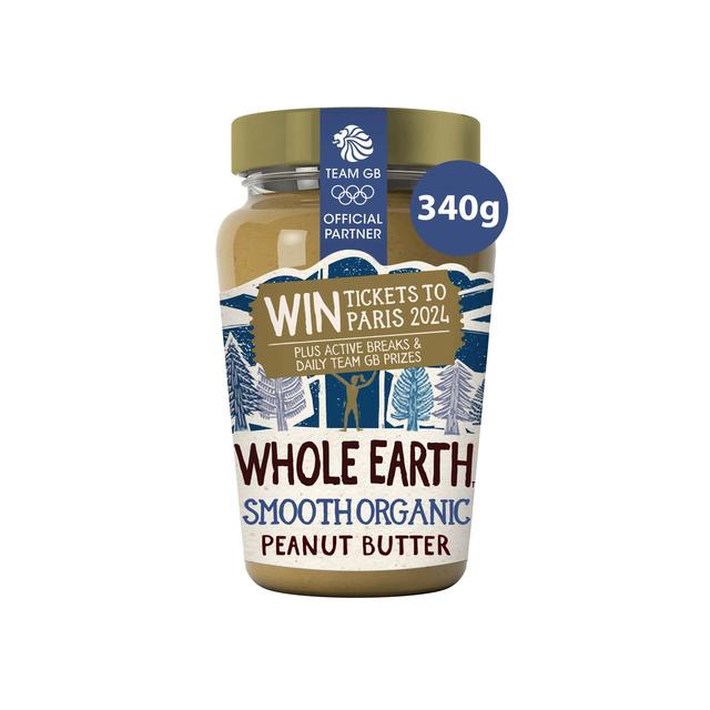 Whole Earth Organic Smooth Peanut Butter, 340g