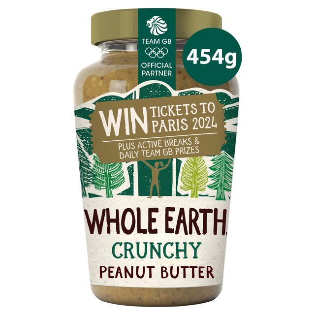 Whole Earth Crunchy Peanut Butter, 454g