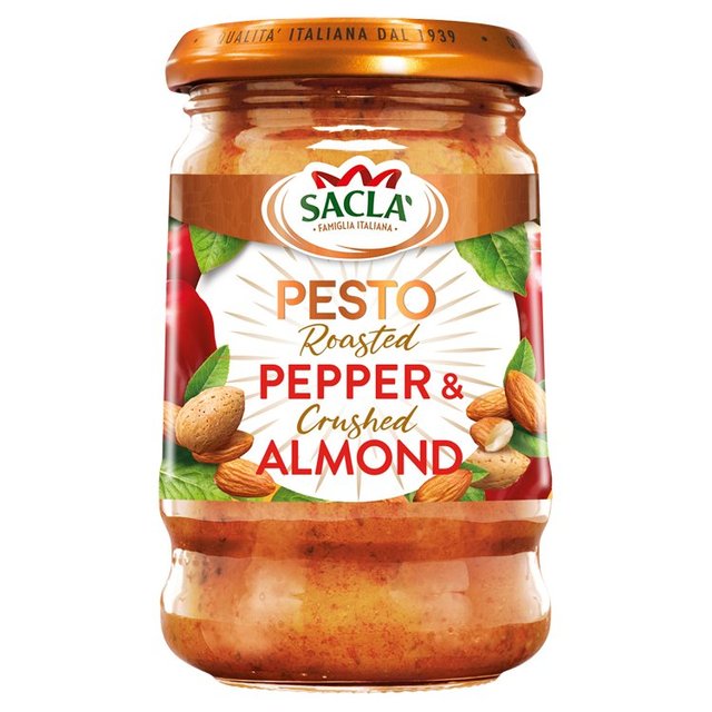 Sacla’ Roasted Pepper and Crushed Almond Pesto, 190g