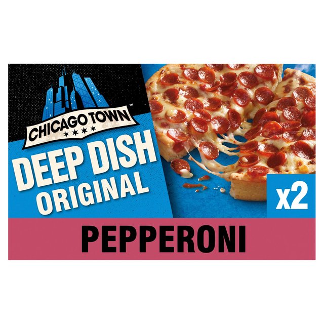 Chicago Town 2 Deep Dish Pepperoni Mini Pizzas, 320g