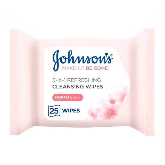 Johnson’s Make Up Be Gone Refreshing Wipes, 25 Per Pack