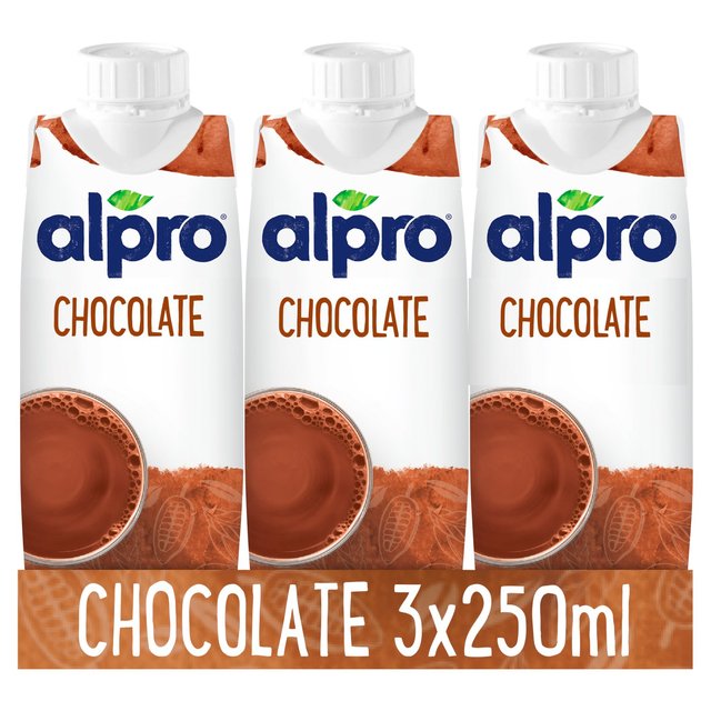 Alpro Soya Chocolate Long Life Drink, 3 x 250ml