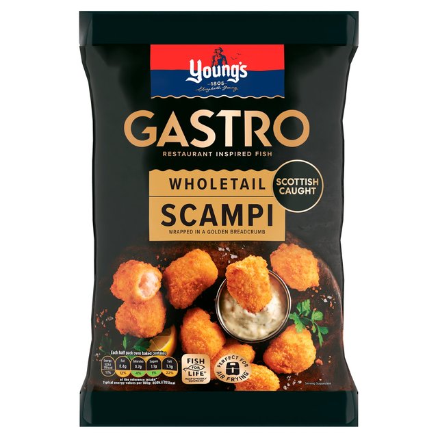 Young’s Gastro Wholetail Scampi Frozen, 220g