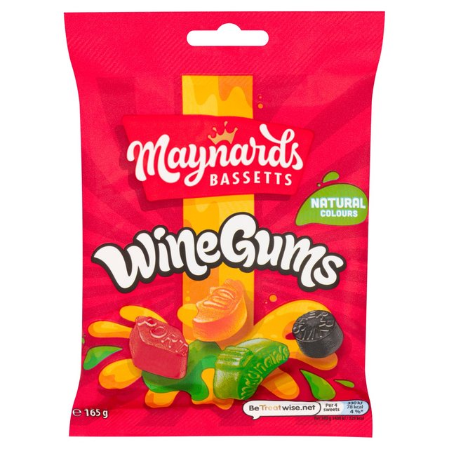 Maynards Bassetts Wine Gums Sweets Bag, 165g