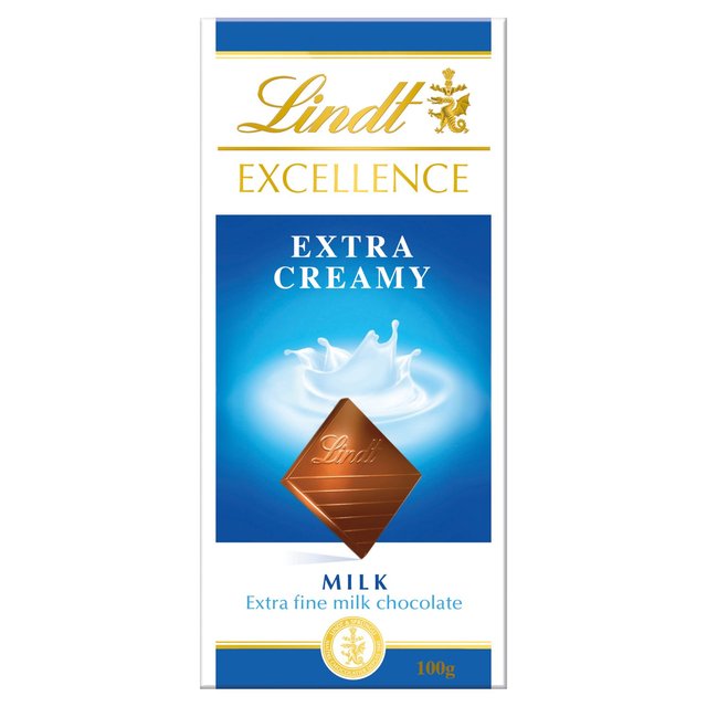 Lindt Excellence Extra Creamy Milk Chocolate Bar, 100g