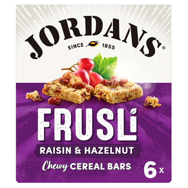 Jordans Raisin & Hazelnut Frusli Cereal Bars, 6 x 30g