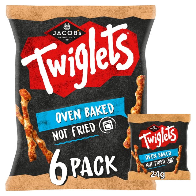 Jacob’s Twiglets Original Multipack Baked Snacks, 6 x 24g