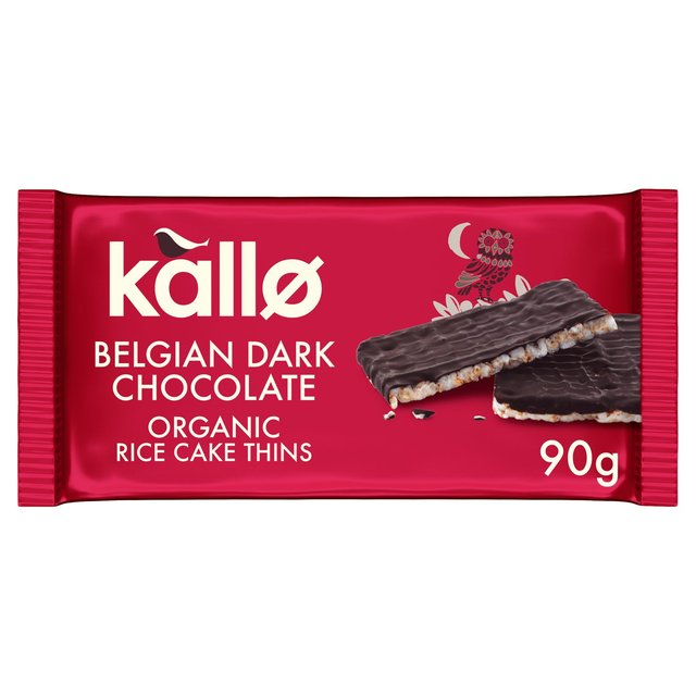 Kallo Organic Dark Chocolate Rice Cake Thins, 90g
