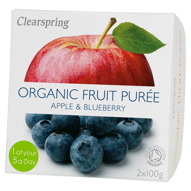 Clearspring Organic Apple & Blueberry Puree, 100g