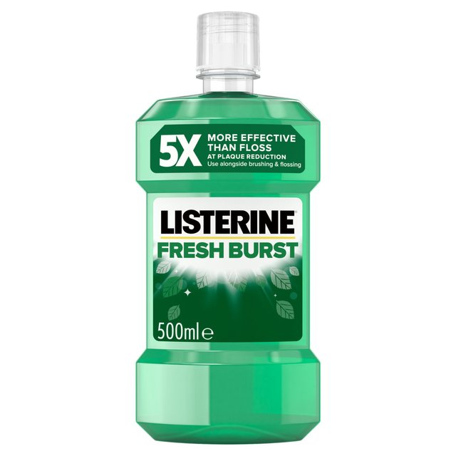 Listerine Antiseptic Fresh Burst Mouthwash, 500ml