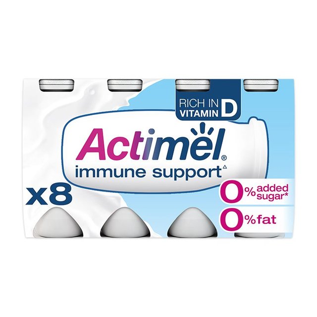 Actimel Original 0% Added Sugar Fat Free Yoghurt Drink, 8 x 100g