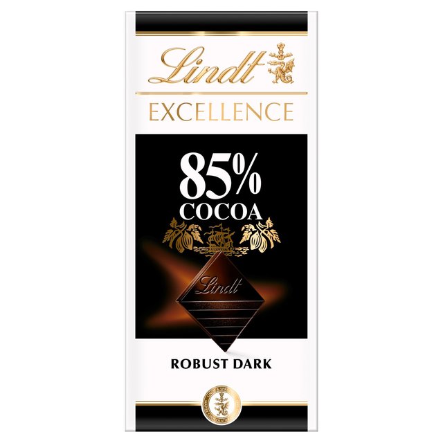 Lindt Excellence 85% Cocoa Dark Chocolate Bar, 100g