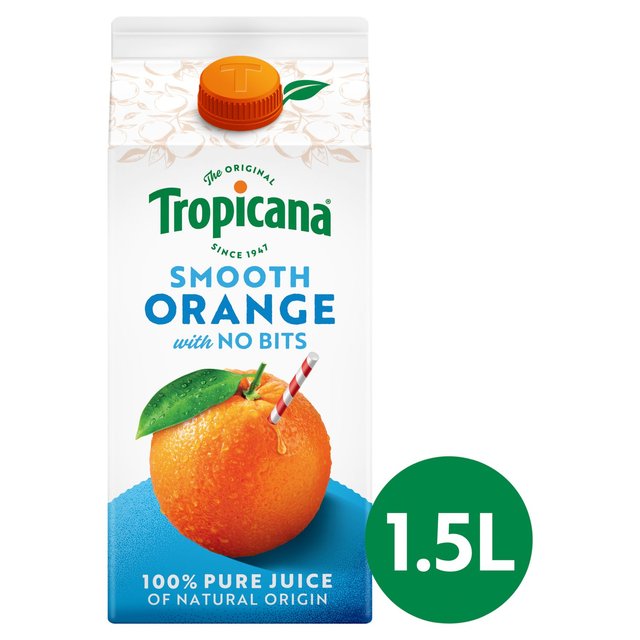 Tropicana Pure Smooth Orange Fruit Juice, 1.5L