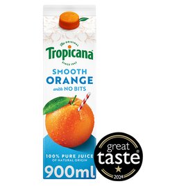 Tropicana Orange Juice Smooth 900ml