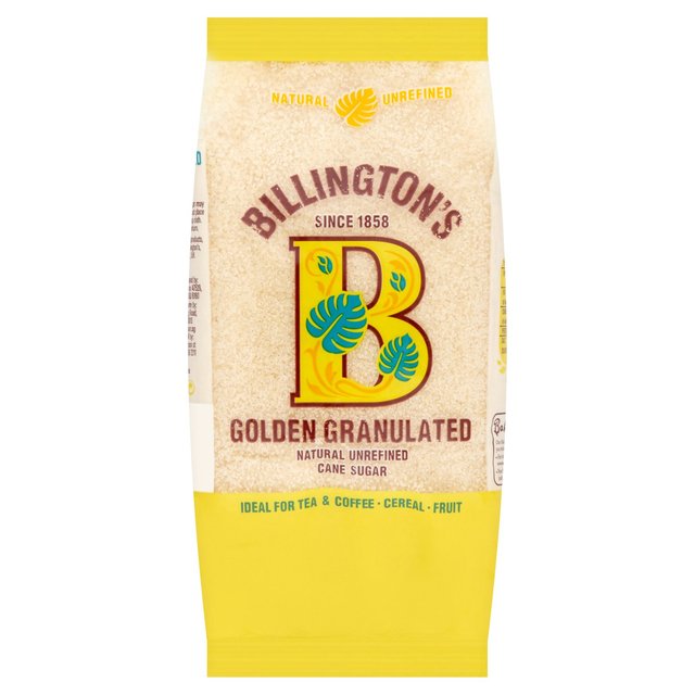 Billington’s Organic Unrefined Natural Granulated Cane Sugar, 500g