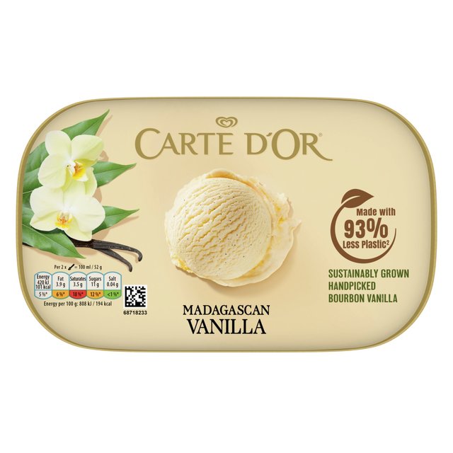 Carte D’or Classics Vanilla Ice Cream Dessert Tub, 900ml