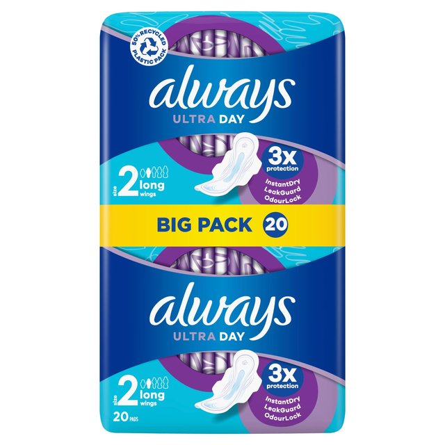 Always Sanitary Towels Ultra Long, Size 2, Wings