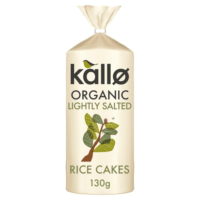 Kallo Organic Thick Slightly Salted Rice Cakes, 130g