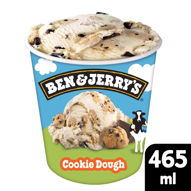 Ben & Jerry’s Cookie Dough Vanilla Ice Cream Tub, 465ml