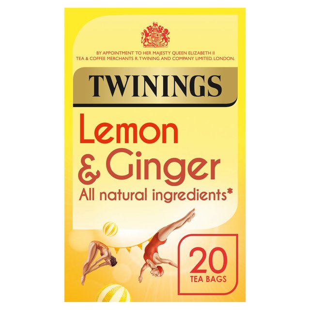 Twinings Lemon & Ginger Tea, 20 Tea Bags, 20 Per Pack