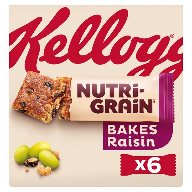 Kellogg’s Nutri-Grain Elevenses Bars Raisin Bakes, 6 Per Pack