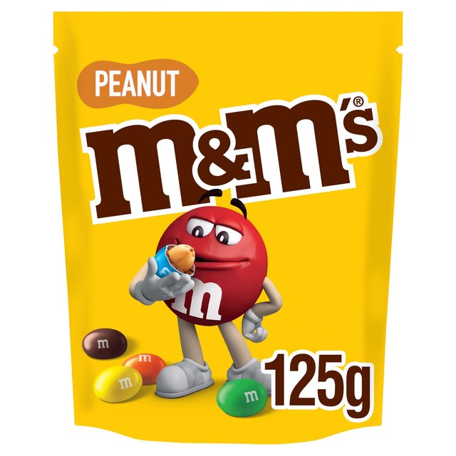 M & M’s Crunchy Peanut & Milk Chocolate Bites Pouch Bag, 125g