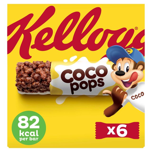 Kellogg’s Coco Pops Cereal Milk Bars, 6 per Pack