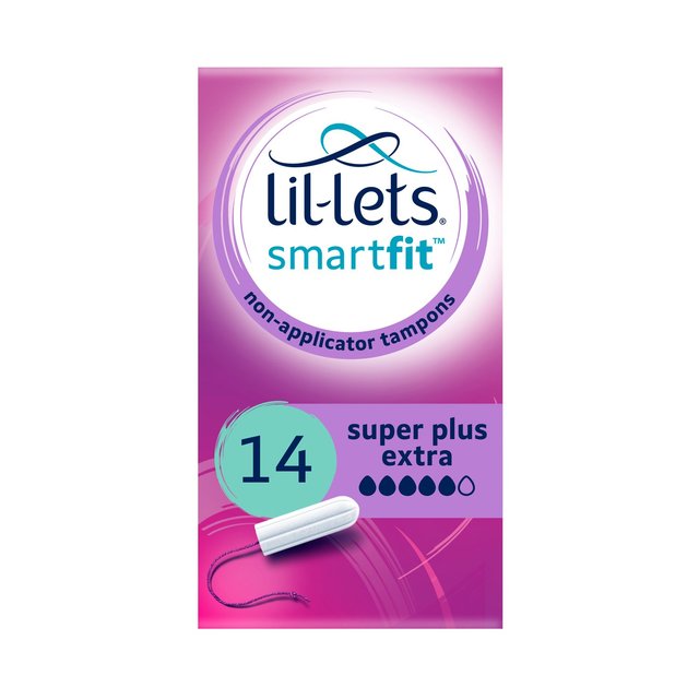 Lil-Lets Super Plus Extra Non-Applicator Tampons, 14 Per Pack